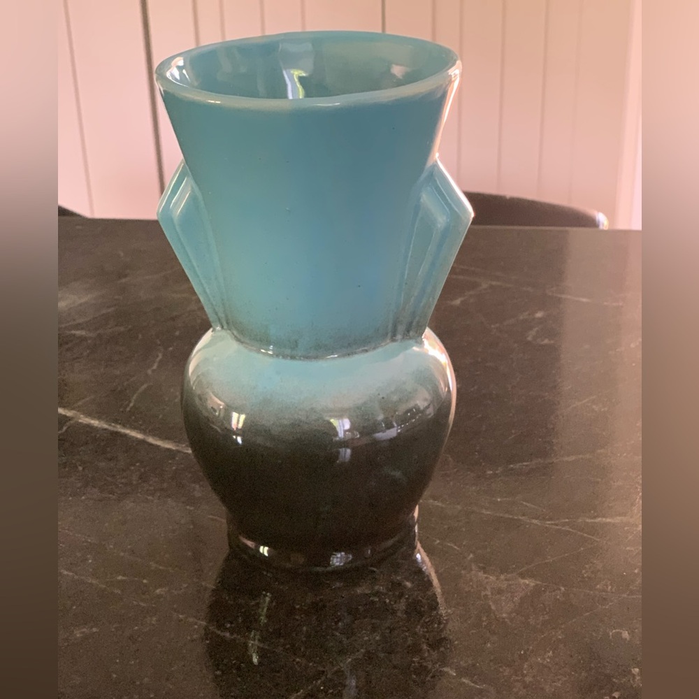 VINTAGE | 2 Tone Vase | Blue and Black